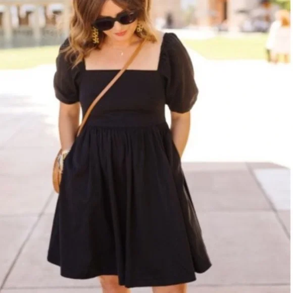 Smash + Tess X Jillian Harris Sunrise Mini Dress in Barely Black - SMALL NWT - Picture 2 of 7